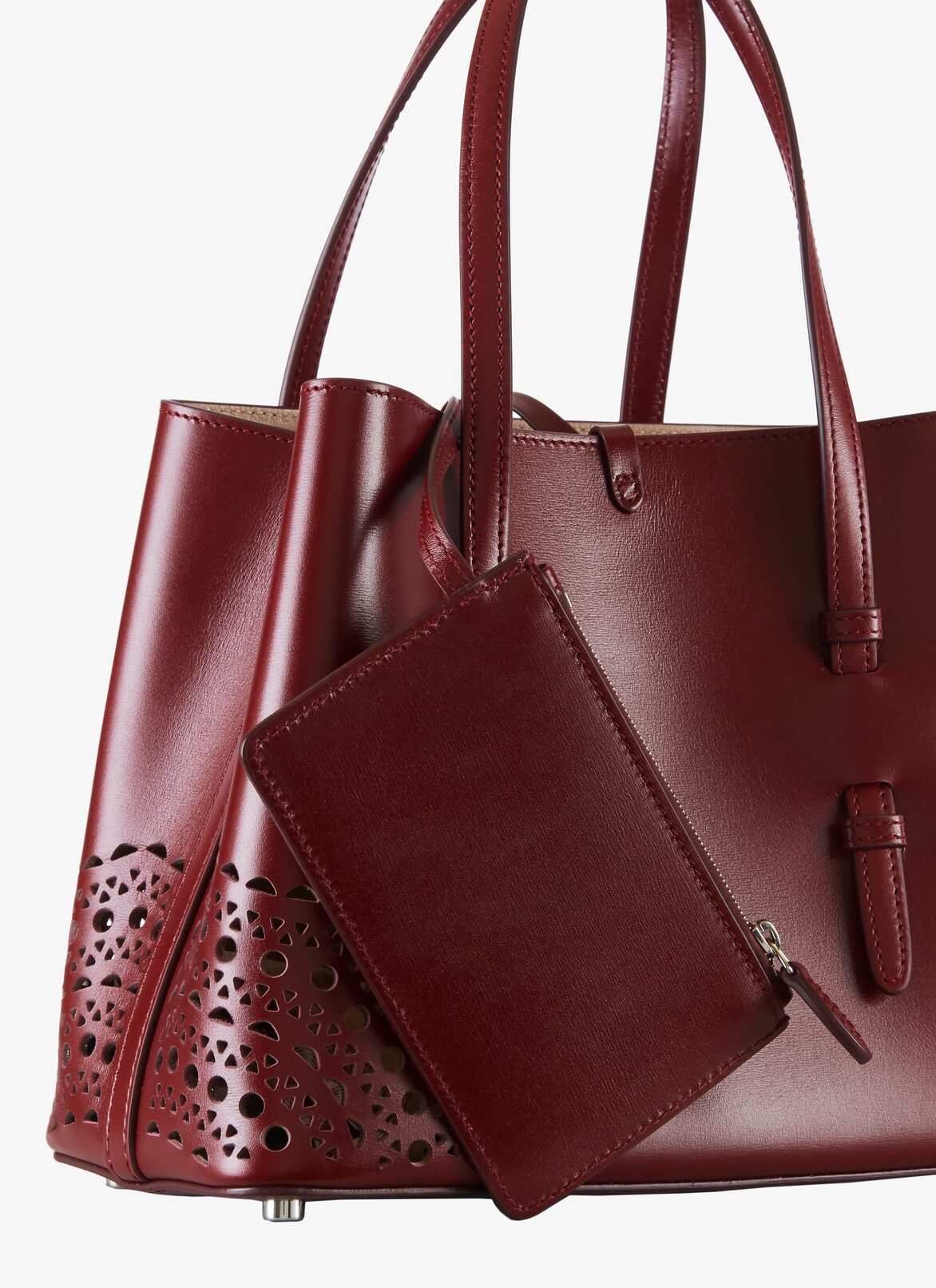 CABAS C.LUX QUART VIENNE VAGUE GRENAT ALAÏA ROUGE GRENAT  CABAS C.LUX QUART VIENNE VAGUE GRENAT